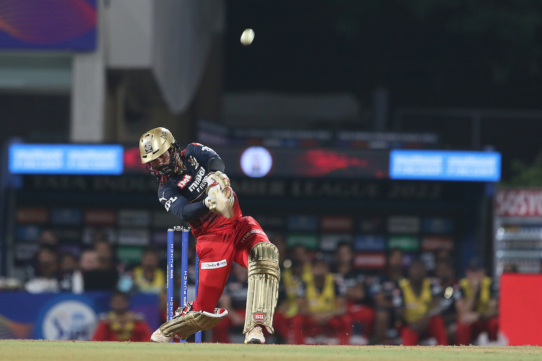 Middle of the bat: Dinesh Karthik muscles an 87-metre maximum