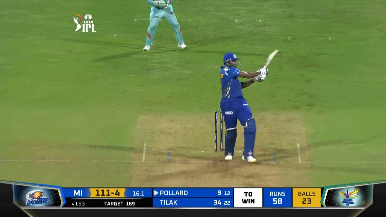 M37: LSG vs MI – Kieron Pollard Six