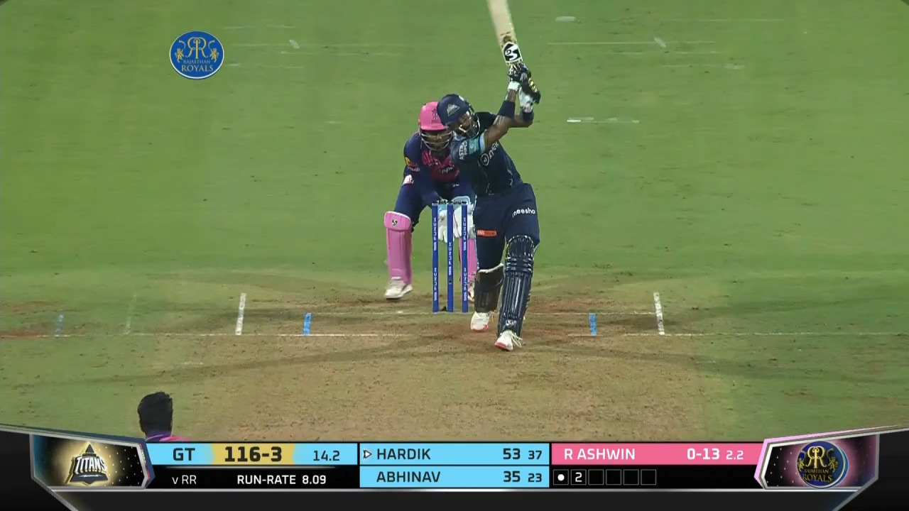 M24: RR vs GT – Hardik Pandya Six background