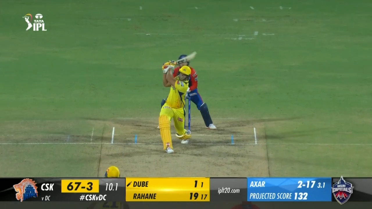 M55: CSK vs DC – Shivam Dube Six