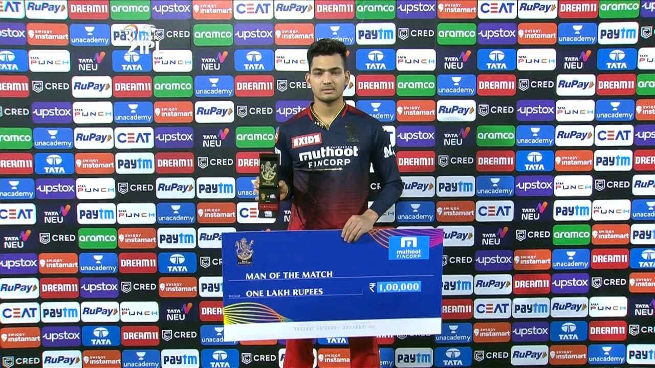 M18: RCB vs MI – Man of the Match – Anuj Rawat