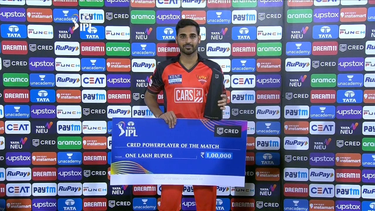 M50: DC vs SRH – CRED Power Player of the Match – Bhuvneshwar Kumar