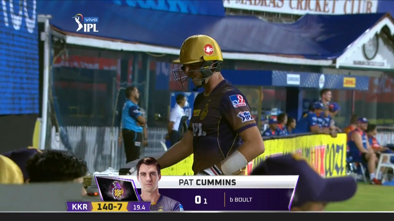 M05: KKR vs MI – Pat Cummins Wicket