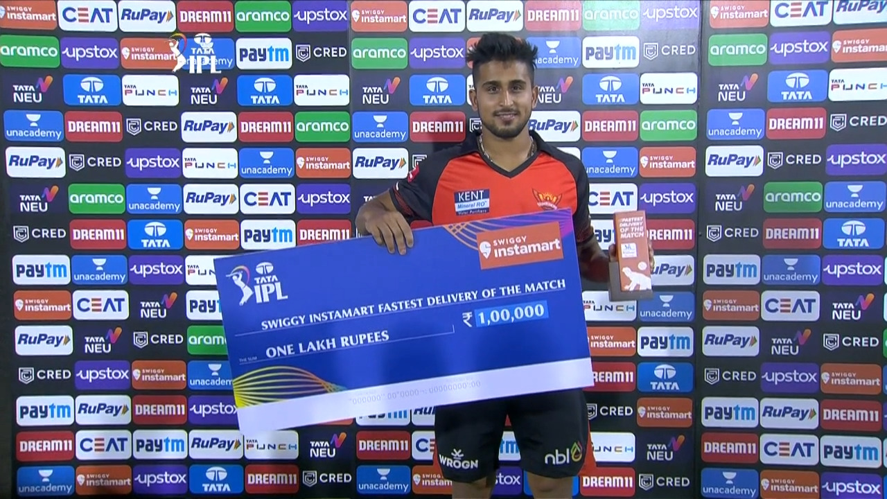 M36: RCB vs SRH – Swiggy Instamart fastest Delivery of the Match – Umran Malik