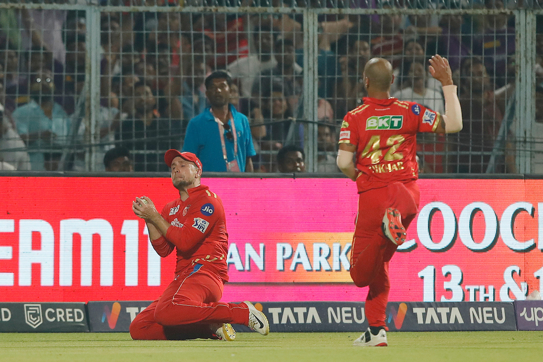 Calmly taken: Livingstone's impressive running catch