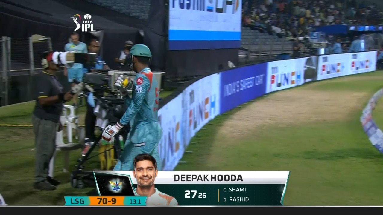 M57: LSG vs GT – Deepak Hooda Wicket