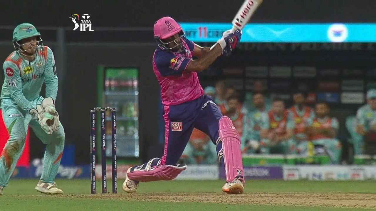 M20: RR vs LSG – Ravichandran Ashwin Six