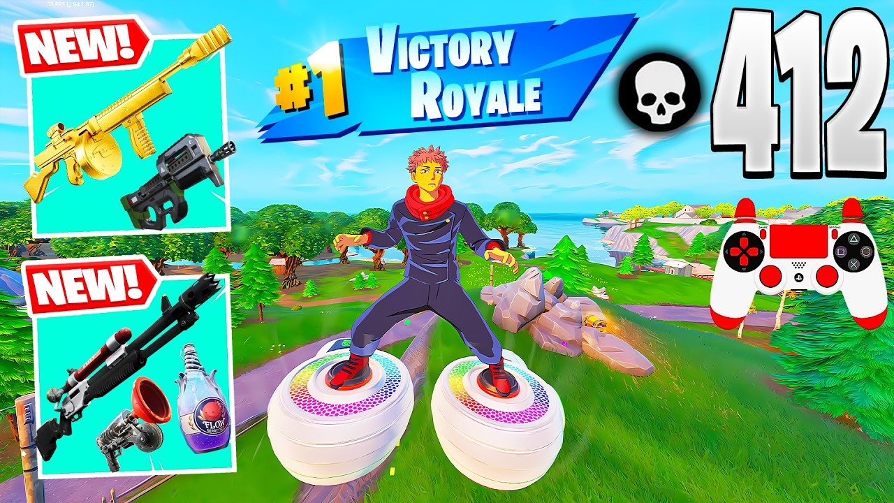 412 Elimination Solo vs Squads on the NEW Map! Fortnite Gameplay (Chapter 7)