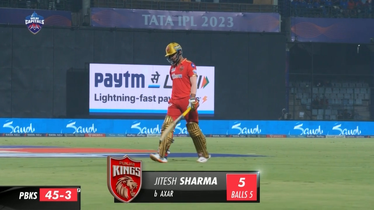 M59: DC vs PBKS – Jitesh Sharma Wicket