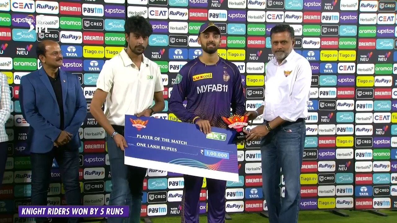 M47: SRH vs KKR – Man of the Match – Varun Chakaravarthy