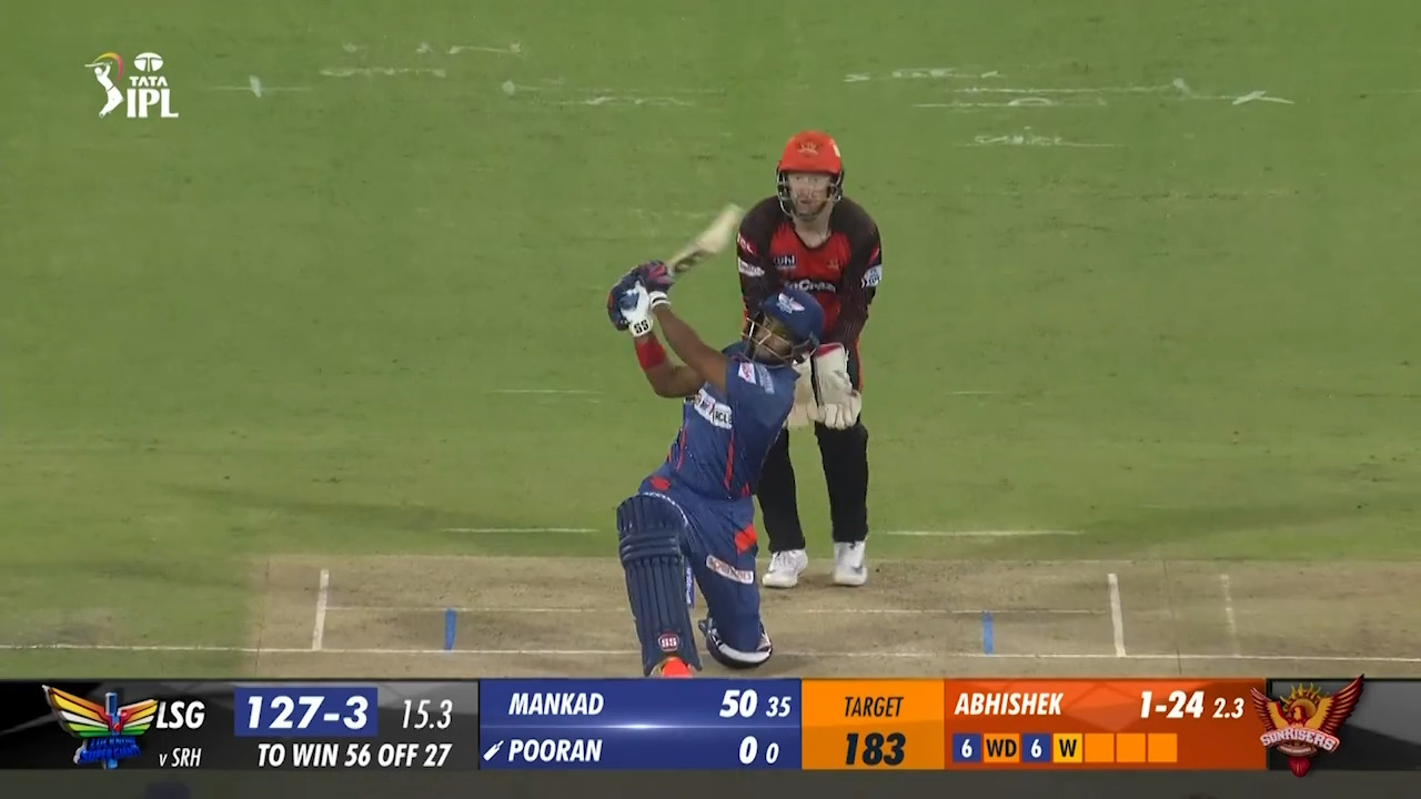 M58: SRH vs LSG – Nicholas Pooran Six