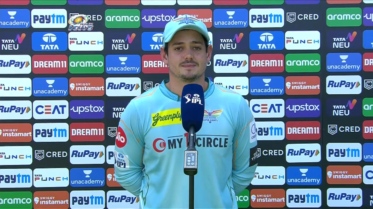 M26: MI vs LSG – Quinton De Kock Interview