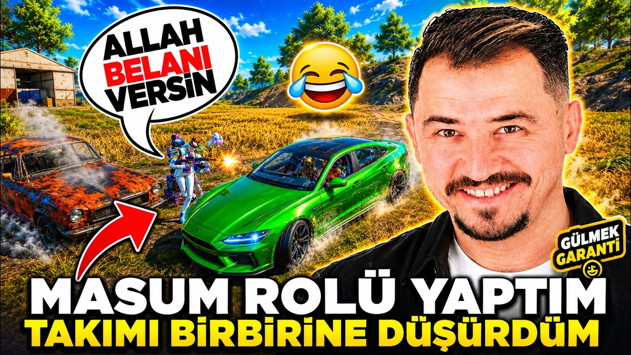 MASUM ROLÜ YAPTIM, TAKIMI BİRBİRİNE DÜŞÜRDÜM - Pubg Mobile Troll