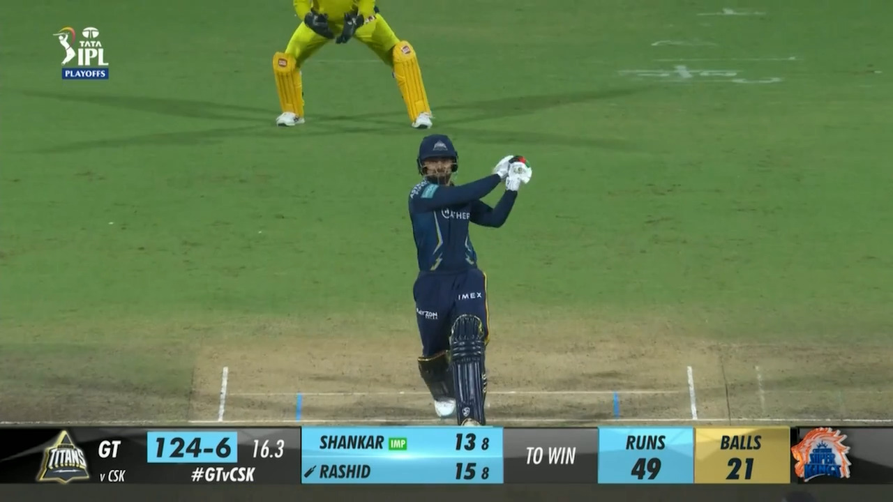 Q1: GT vs CSK – Rashid Khan Six