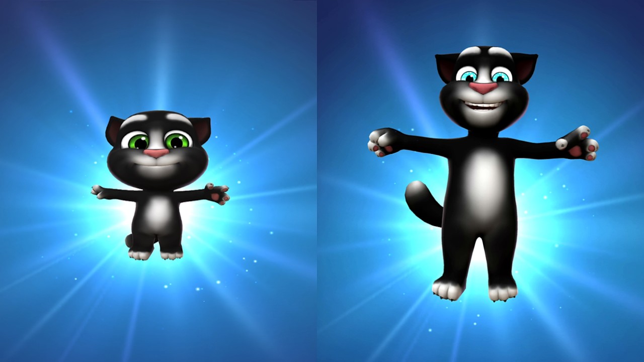 My Talking Tom2 Black & White Fur Small vs Large Lvl 175 vs 185
