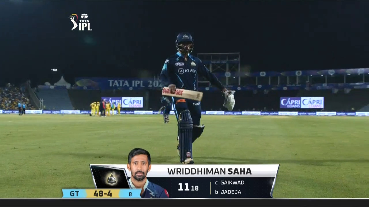 M29: GT vs CSK – Wriddhiman Saha Wicket