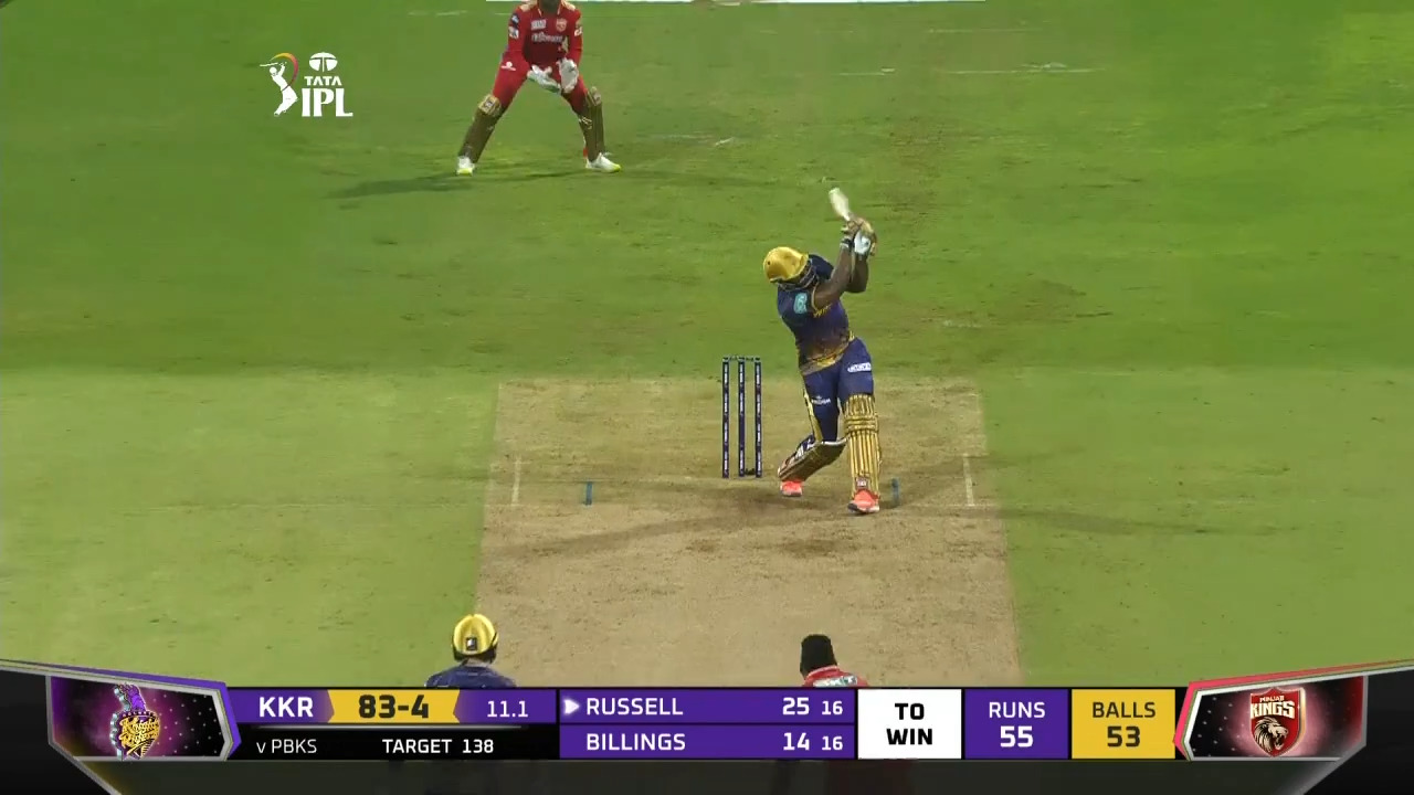 M08: KKR vs PBKS – Andre Russell Six