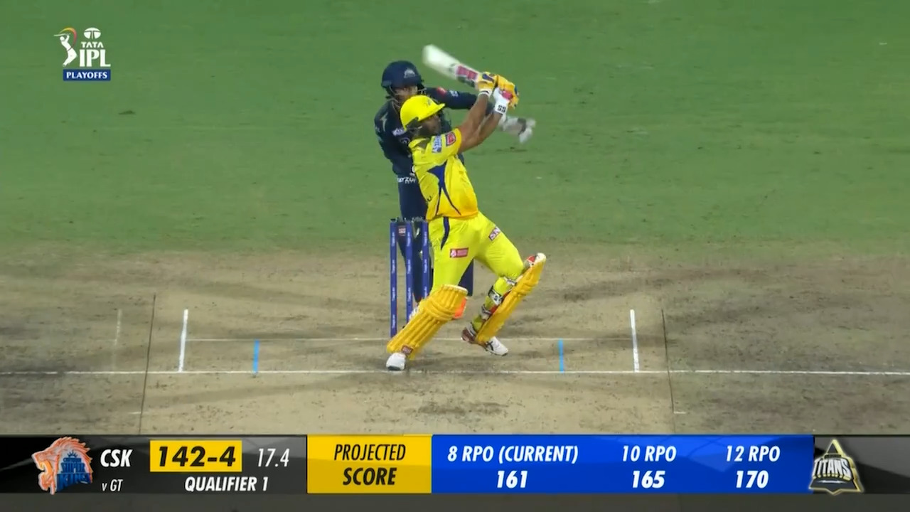 Q1: GT vs CSK – Ambati Rayudu Six background