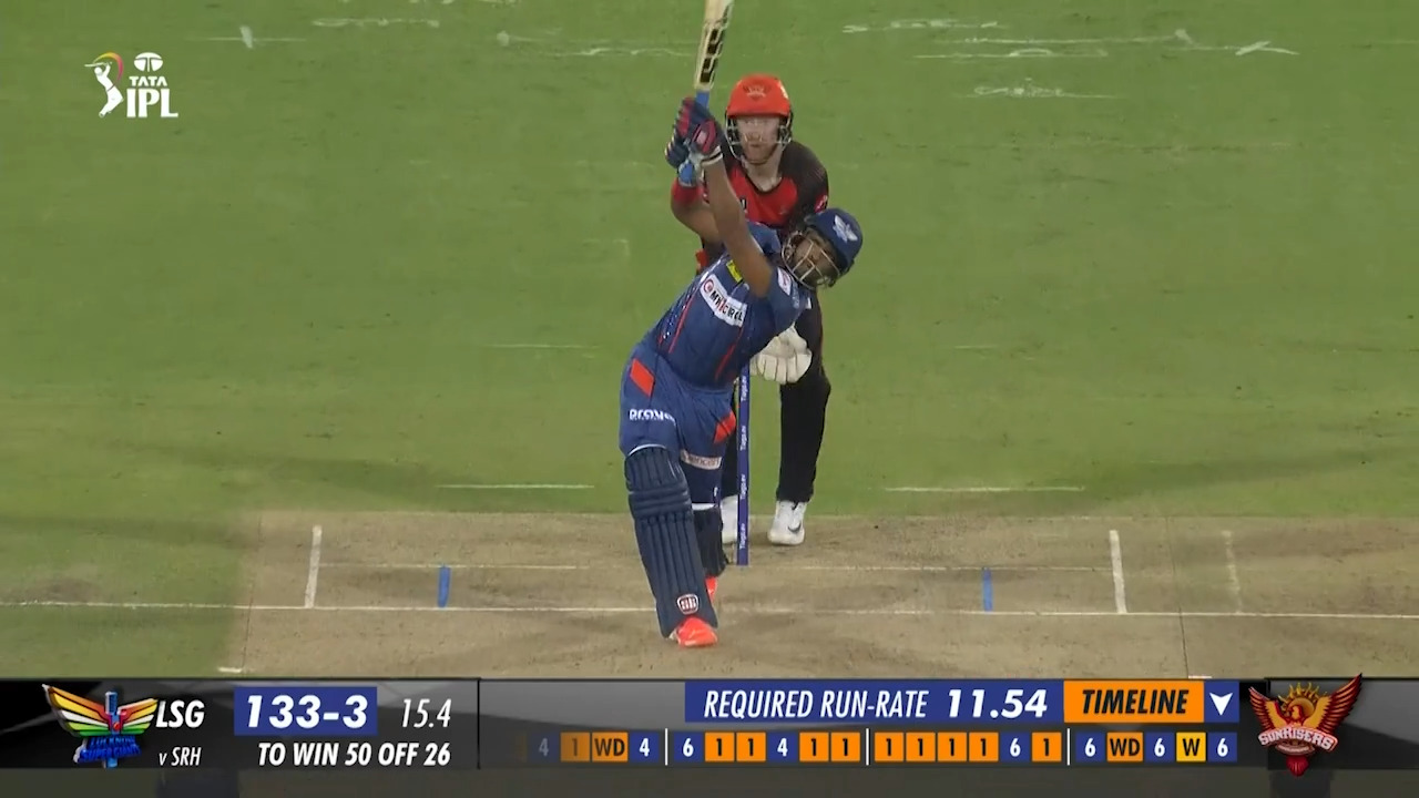 M58: SRH vs LSG – Nicholas Pooran Six