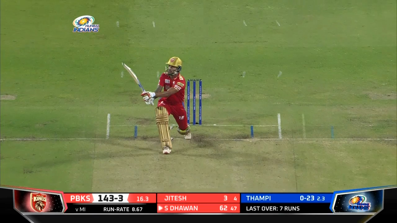 M23: MI vs PBKS – Shikhar Dhawan Six