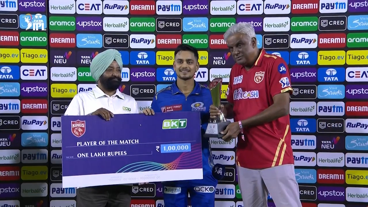 M46: PBKS vs MI – Man of the Match – Ishan Kishan