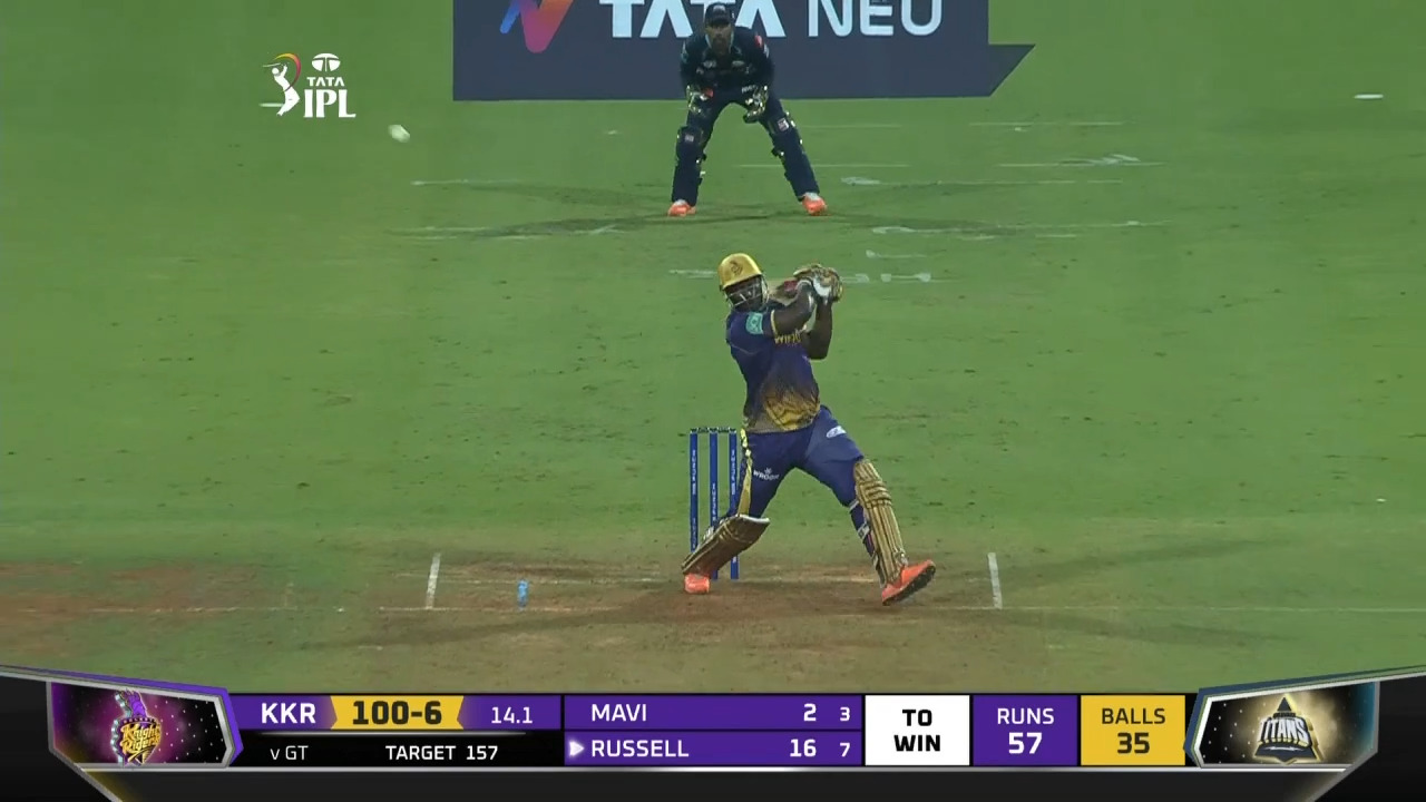 M35: KKR vs GT – Andre Russell Six