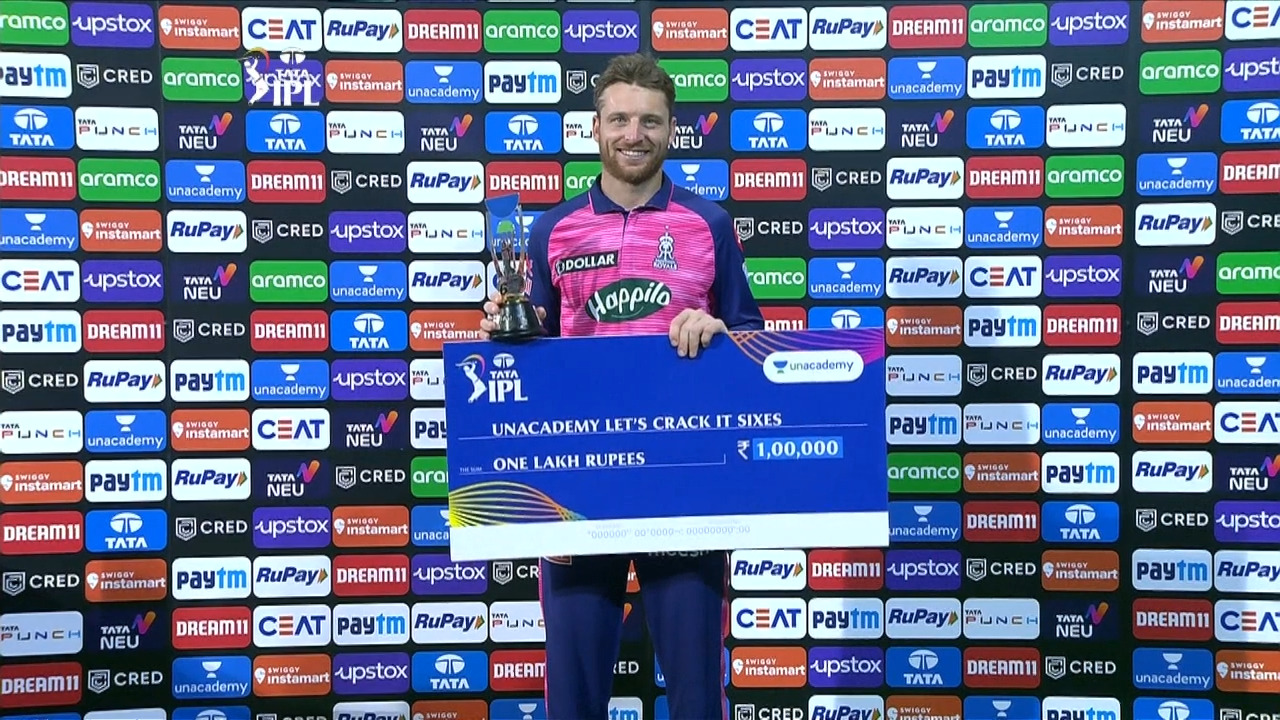 M09: MI vs RR – Unacademy Let's Crack It Sixes of the Match – Jos Buttler