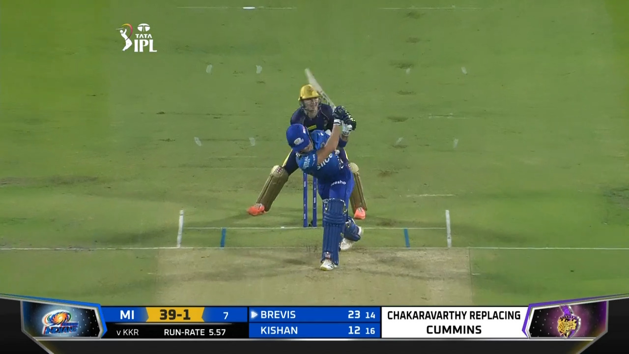 M14: KKR vs MI – Dewald Brevis Six