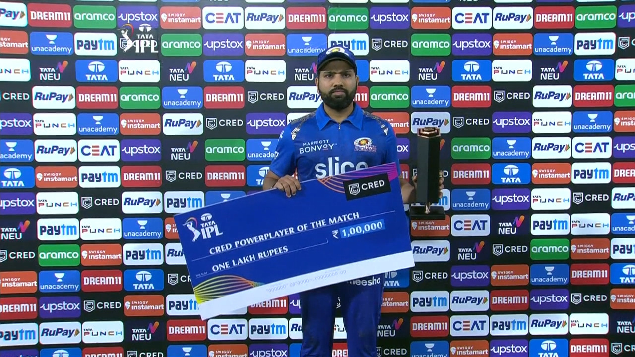 M18: RCB vs MI – CRED power player of the match – Rohit Sharma