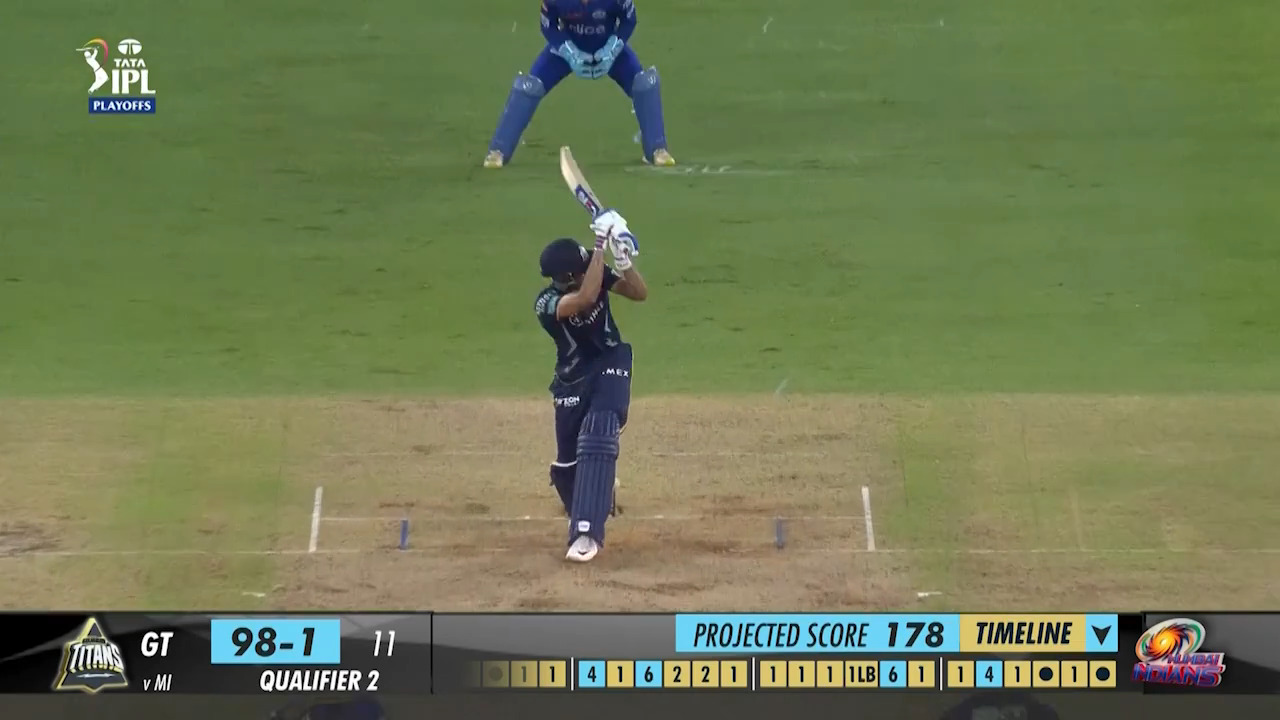 Q2: GT vs MI – Shubman Gill Six