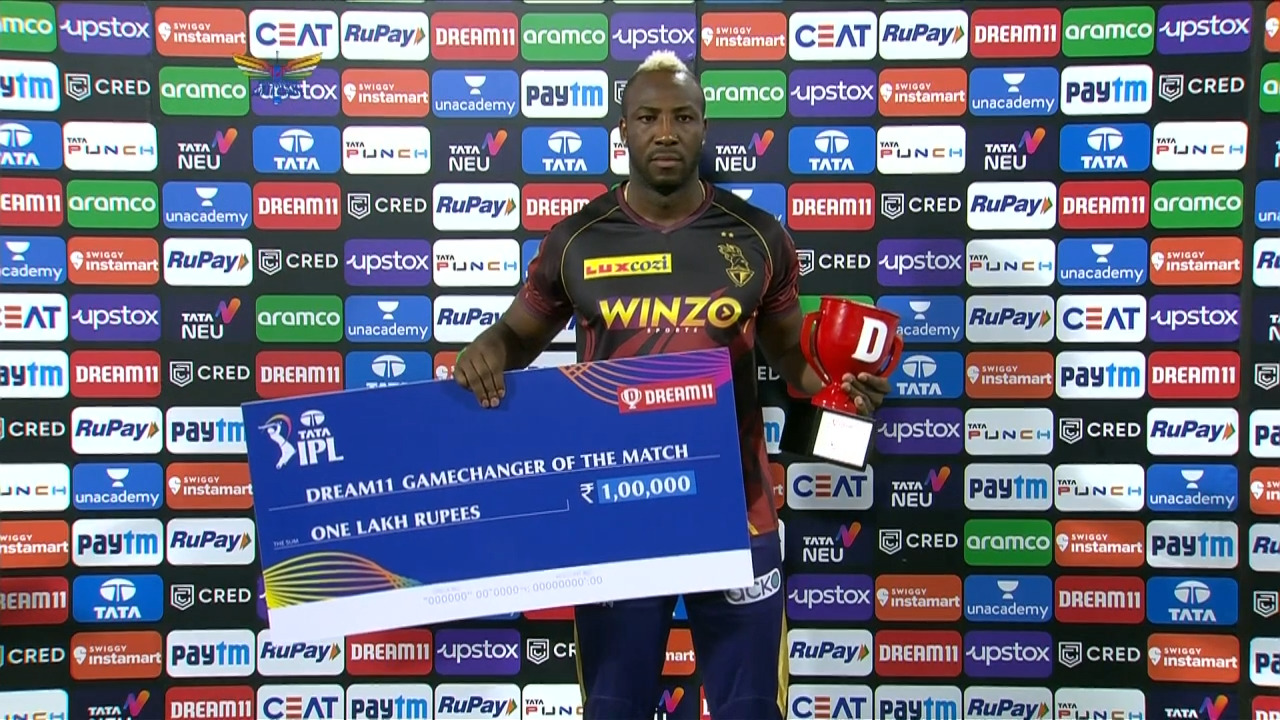 M53: LSG vs KKR – Dream11 GameChanger of the Match – Andre Russell