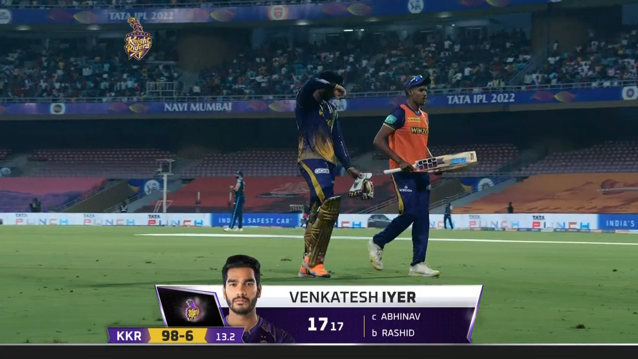 M35: KKR vs GT – Venkatesh Iyer Wicket