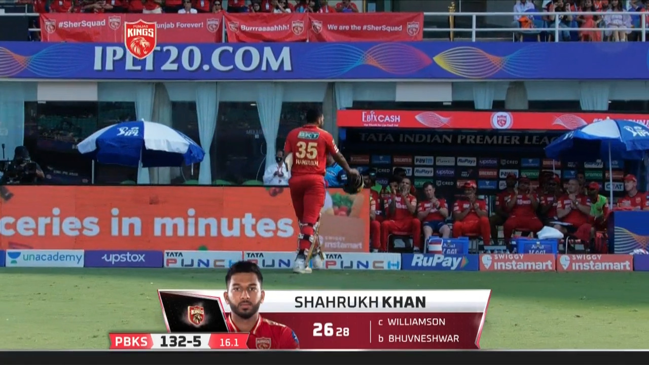 M28: PBKS vs SRH – Shahrukh Khan Wicket