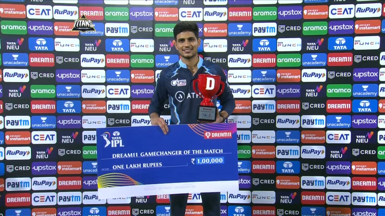 M10: GT vs DC – Dream11 GameChanger of the Match – Shubman Gill background