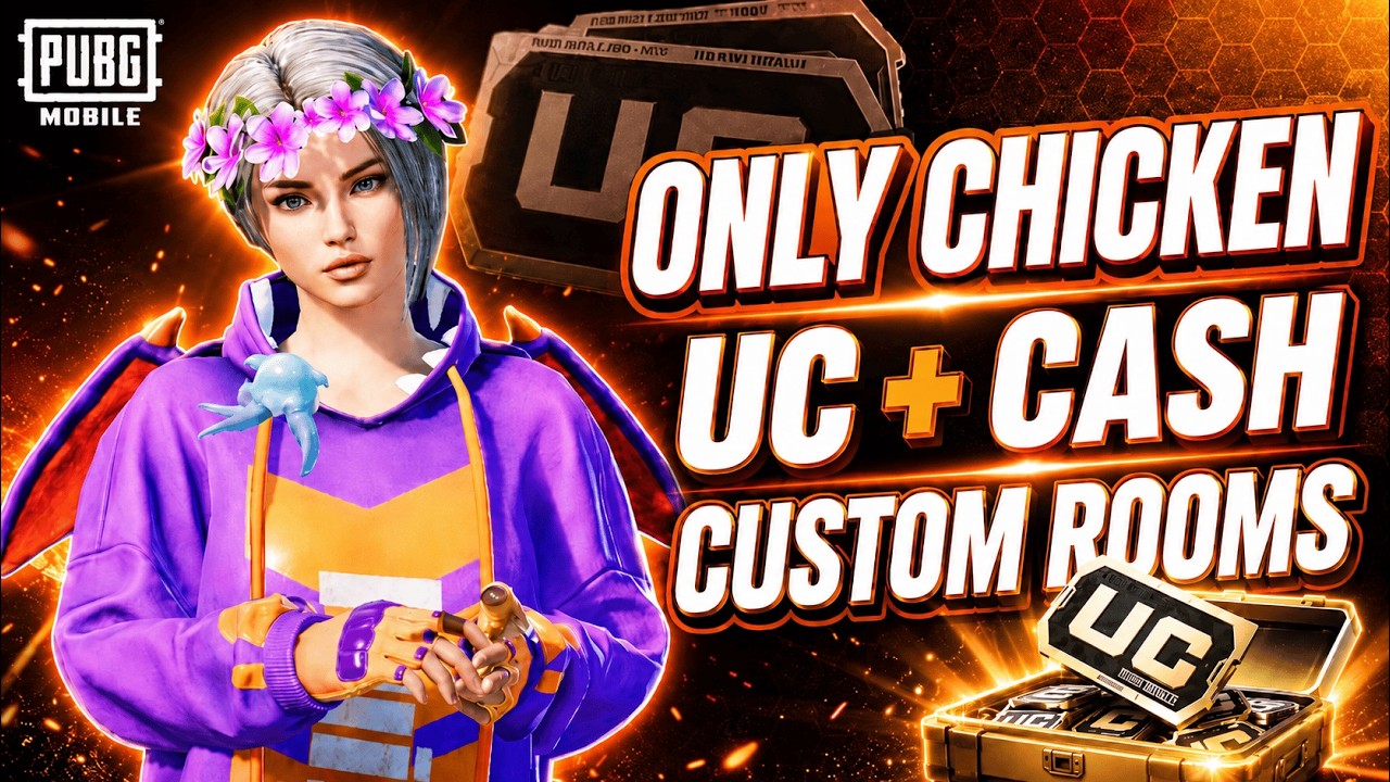 Only Chicken Challenge LIVE | PUBG Mobile Custom Rooms Tournament | Win UC + Cash