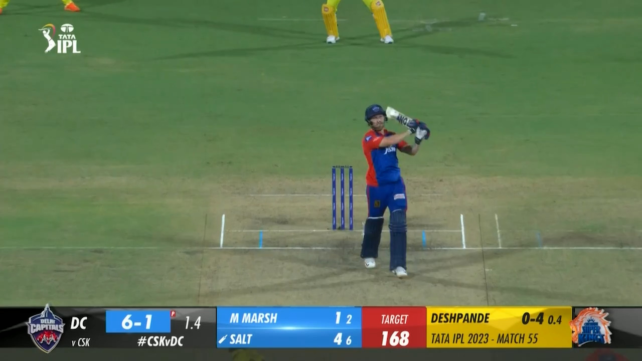 M55: CSK vs DC – Phil Salt Six