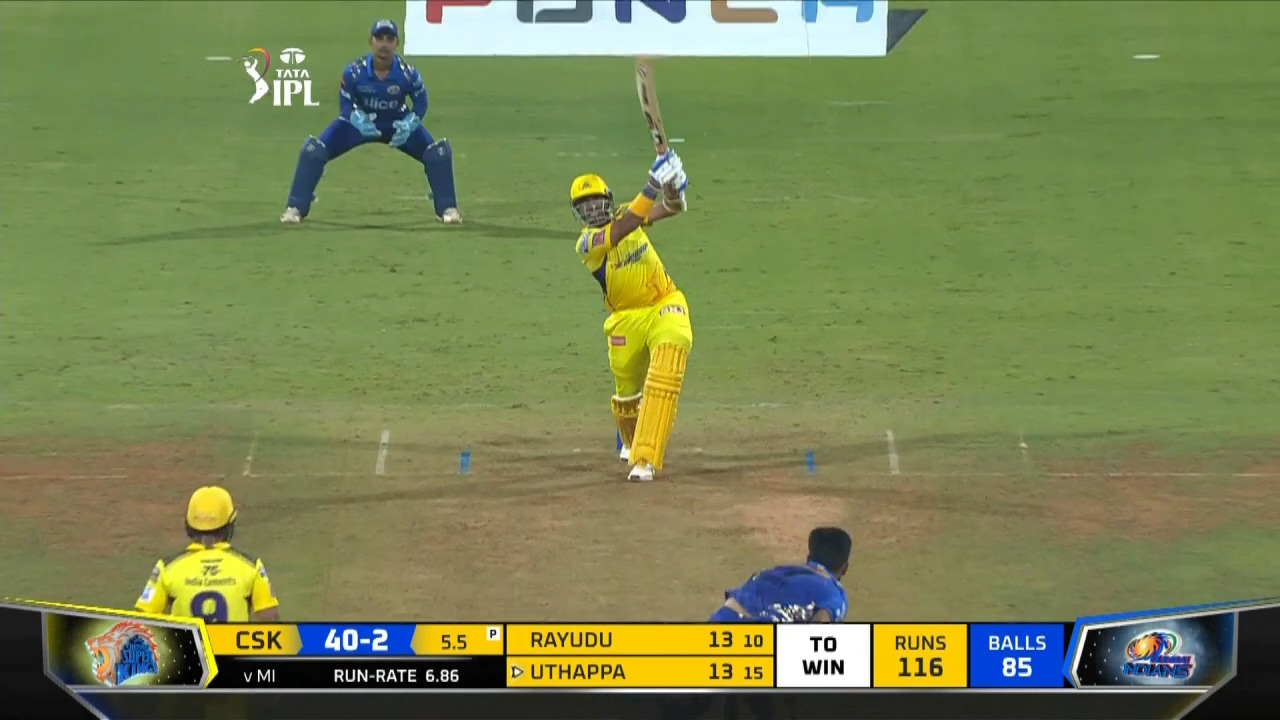 M33: MI vs CSK – Robin Uthappa Six