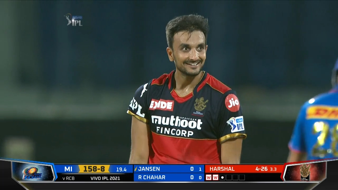 Harshal Patel 'runs through' MI line-up with maiden 5-wicket haul background