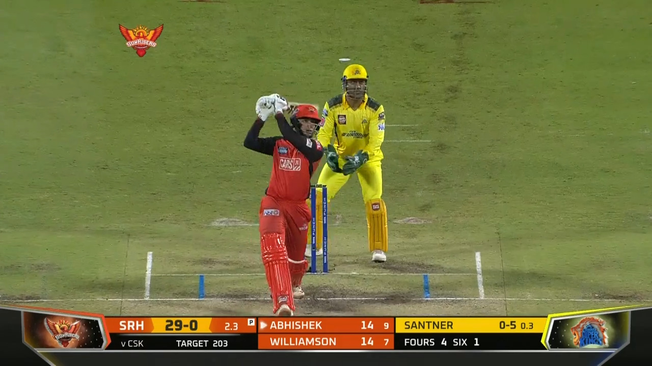 M46: SRH vs CSK – Abhishek Sharma Six