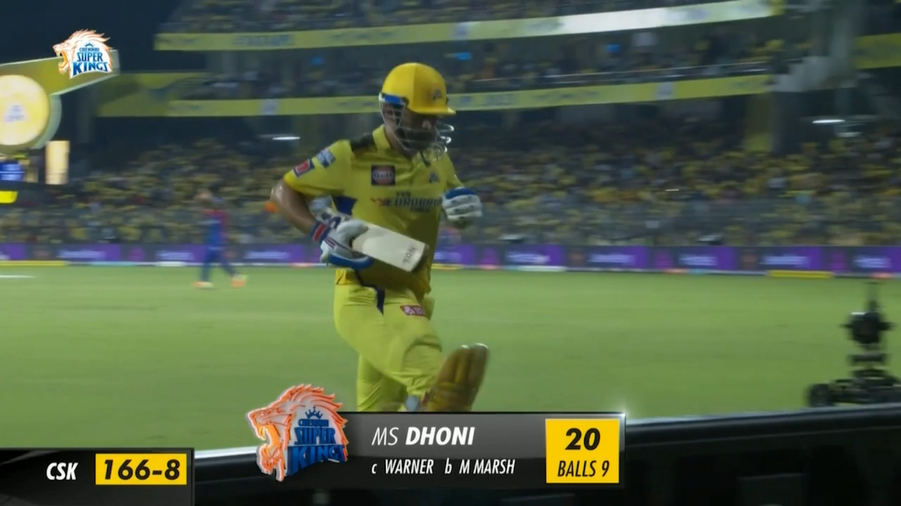 M55: CSK vs DC – MS Dhoni Wicket
