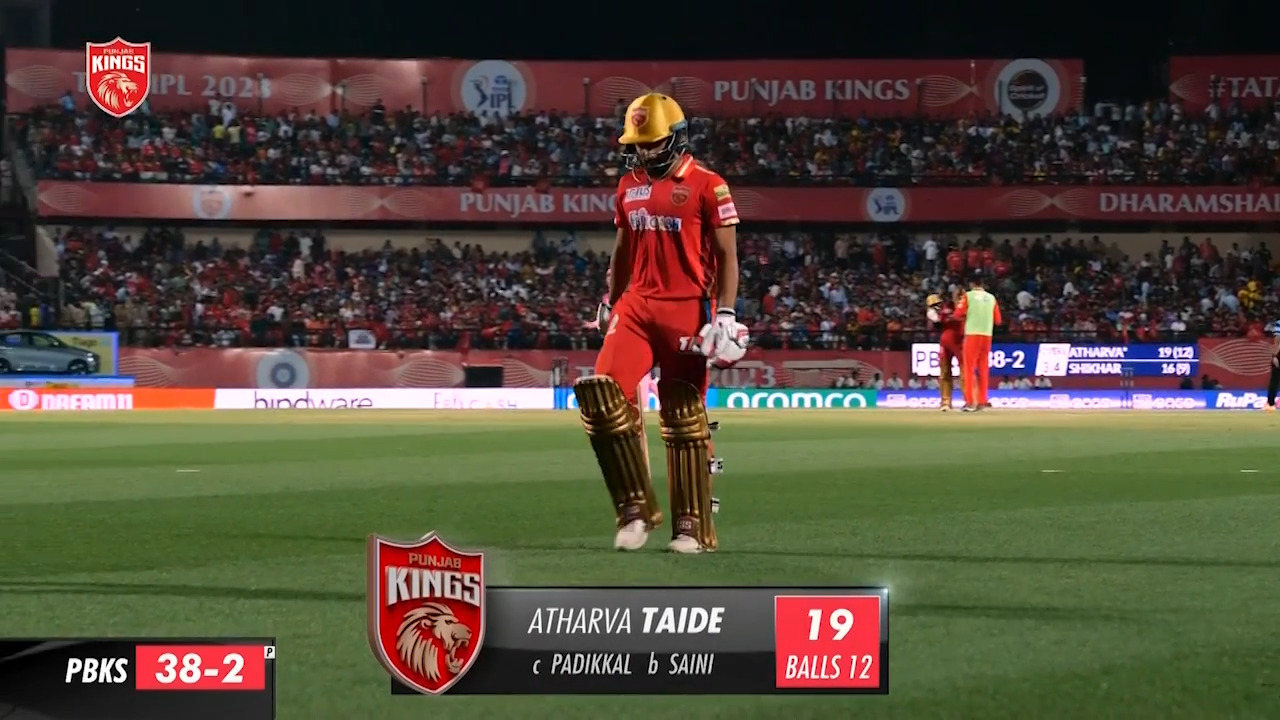 M66: PBKS vs RR – Atharva Taide Wicket