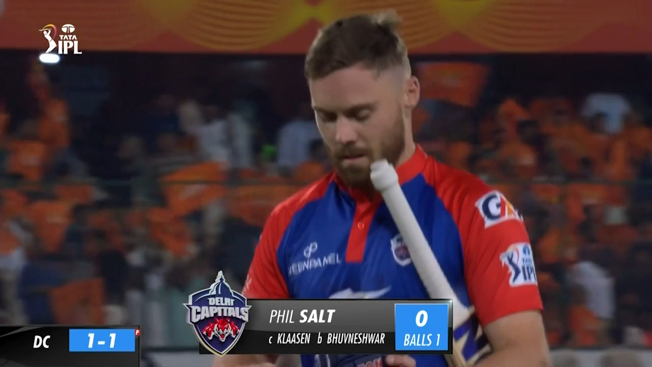 M34: SRH vs DC – Phil Salt Wicket