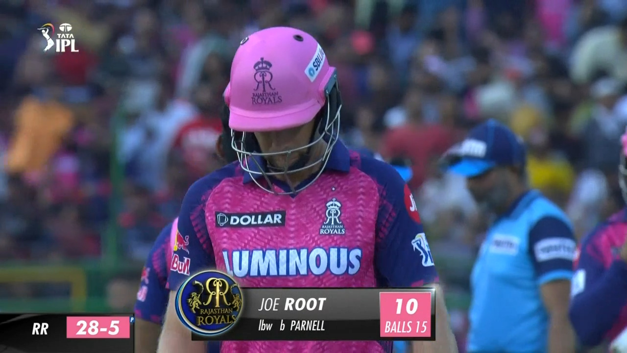 M60: RR vs RCB – Joe Root Wicket