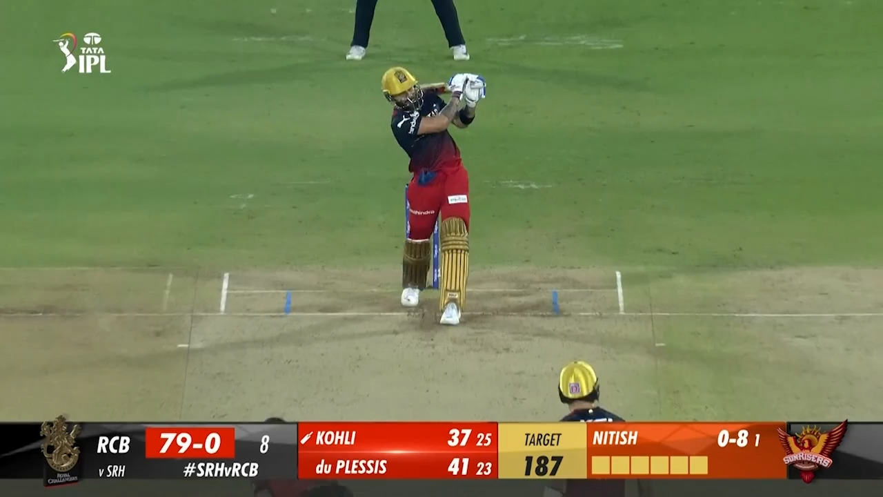 M65: SRH vs RCB – Virat Kohli Six