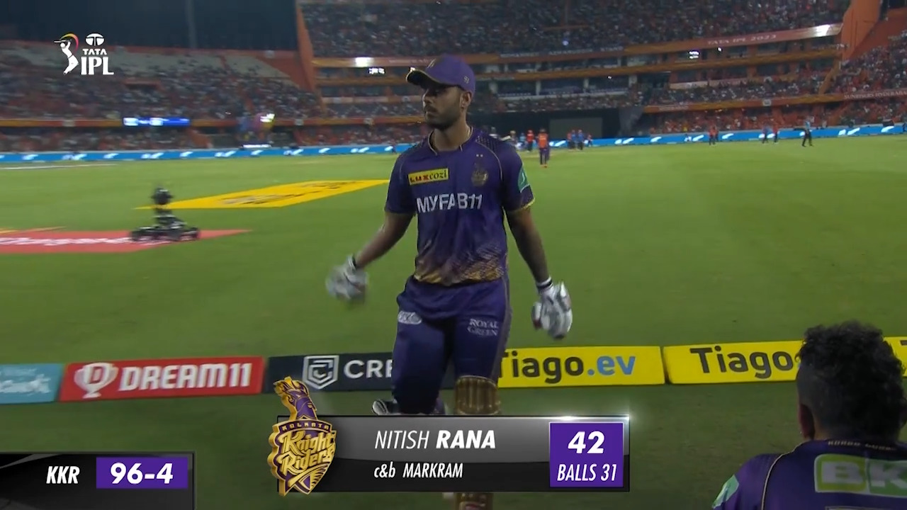M47: SRH vs KKR – Nitish Rana Wicket
