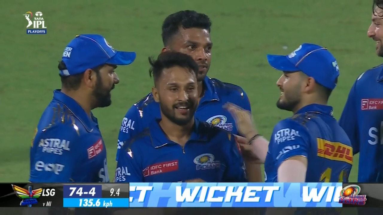 Eliminator: LSG vs MI – Fall of Wickets