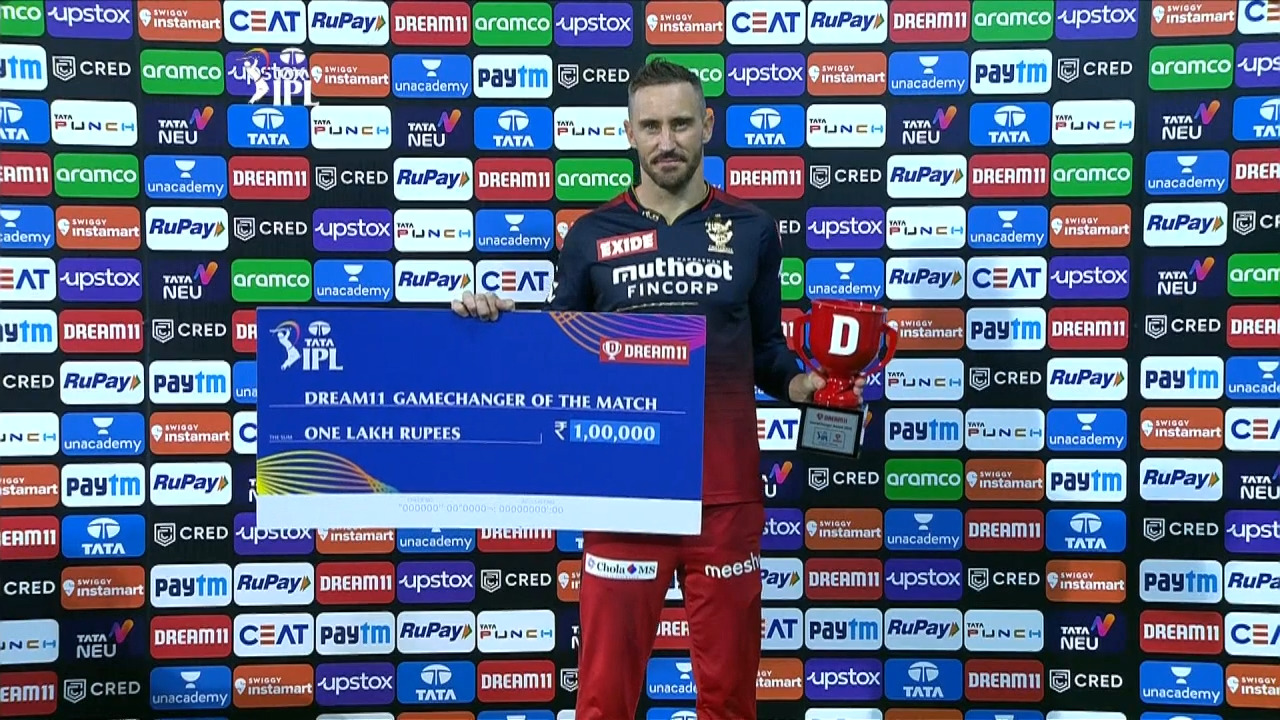 M31: LSG vs RCB – Dream11 GameChanger of the Match – Faf Du Plessis