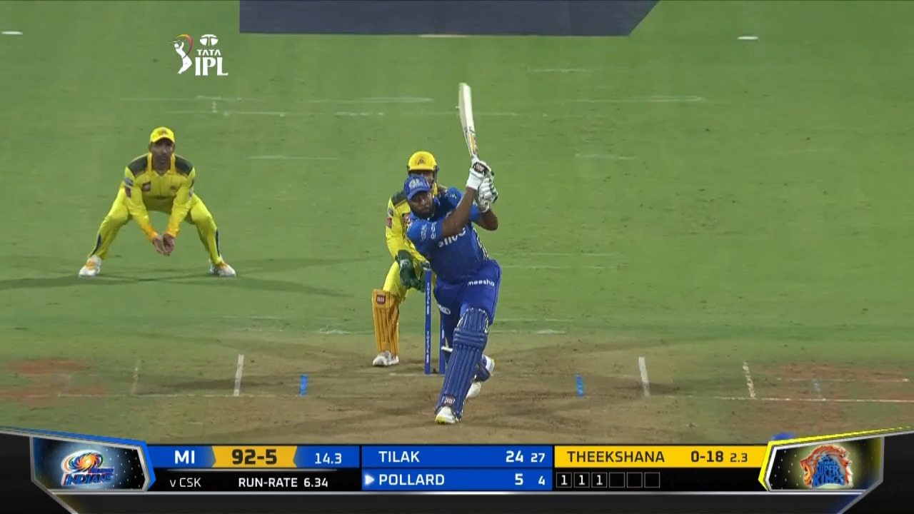 M33: MI vs CSK – Kieron Pollard Six