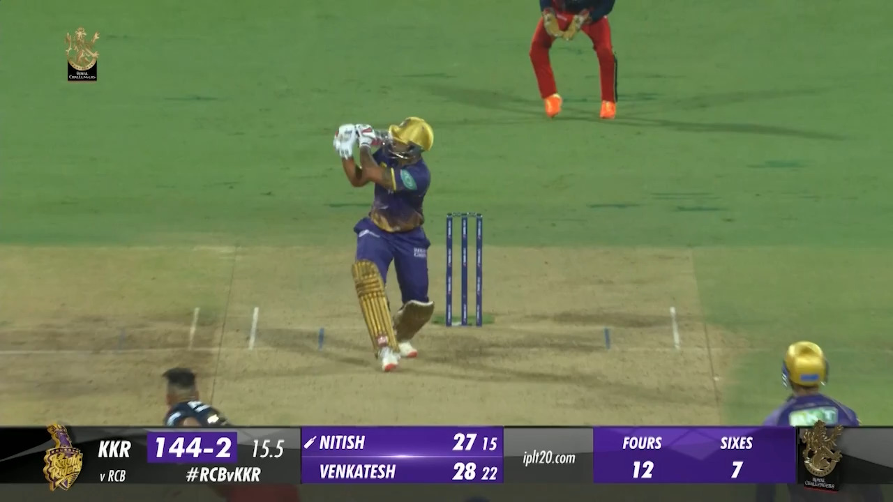 M36: RCB vs KKR – Nitish Rana Six