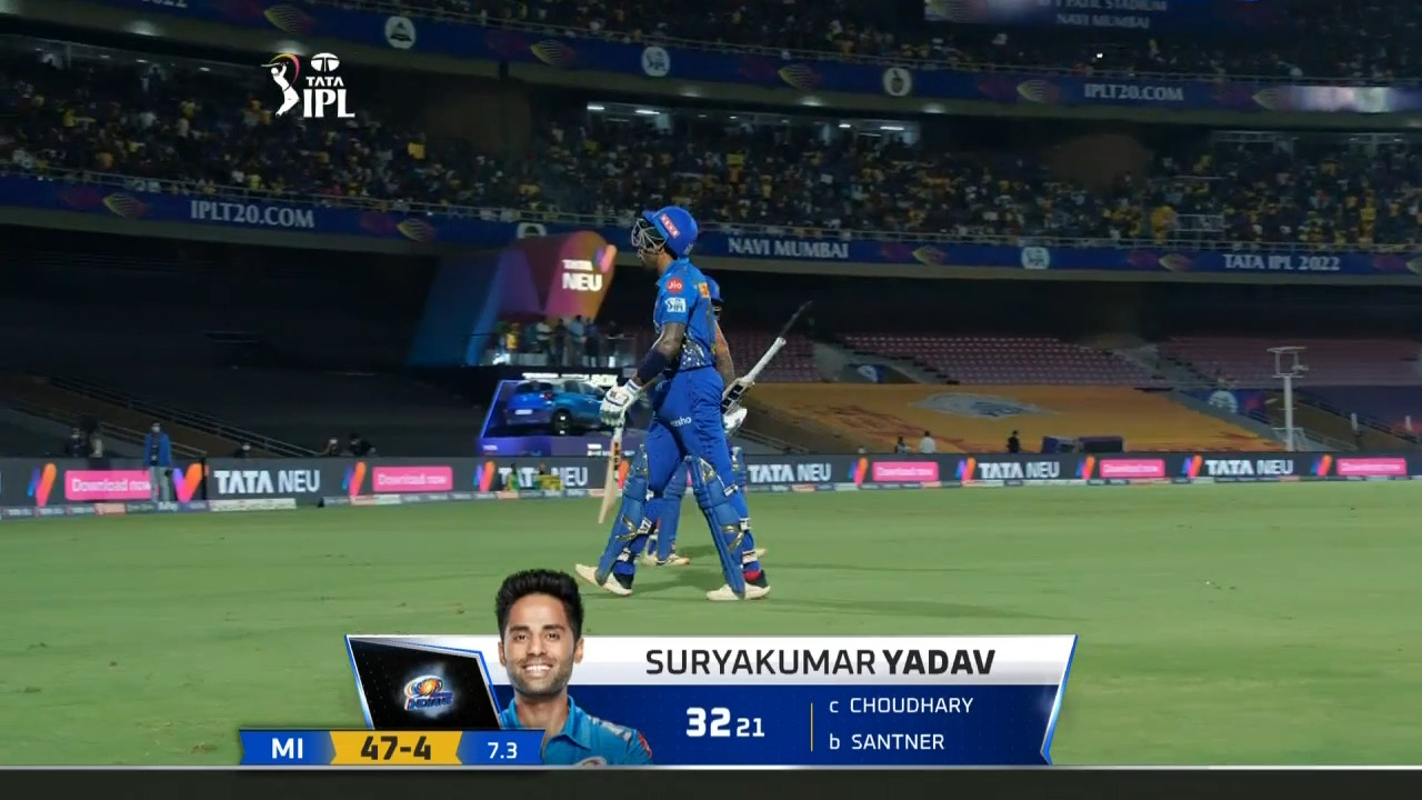 M33: MI vs CSK – Suryakumar Yadav Wicket